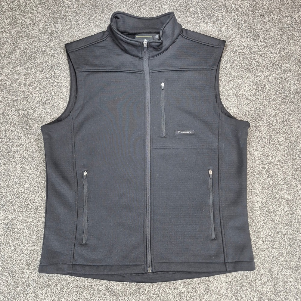 Truewerk S3 Solution Vest Mens Large Black Full Zip Workwear Technical